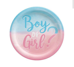 Boy or girl dinner plates