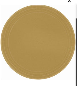 Gold Paper Plates 9"