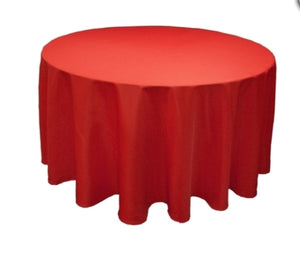 Re-usable Plastic Table Cover Round - Red