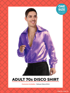 adult disco shirt - purple