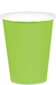 KIWI GREEN PAPER CUPS 266ML (PACK OF 20)