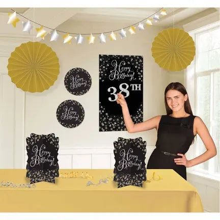 SPARKLING CELEBRATIONS ADD-ANY-AGE ROOM DECORATING KIT