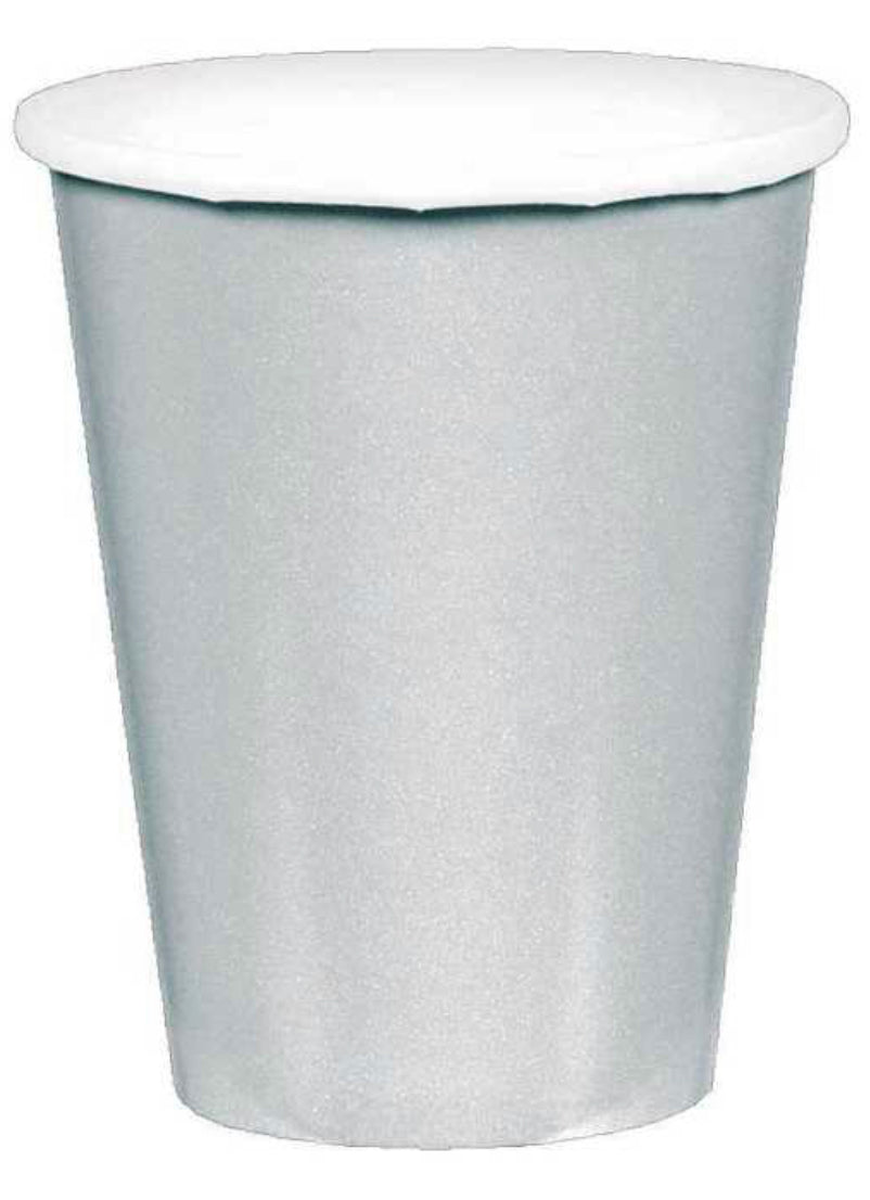 SILVER PAPER CUPS 266ML (PACK OF 20)