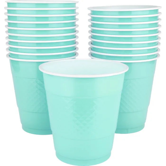 ROBINS EGG BLUE 355ML REUSABLE CUPS (PACK OF 20)