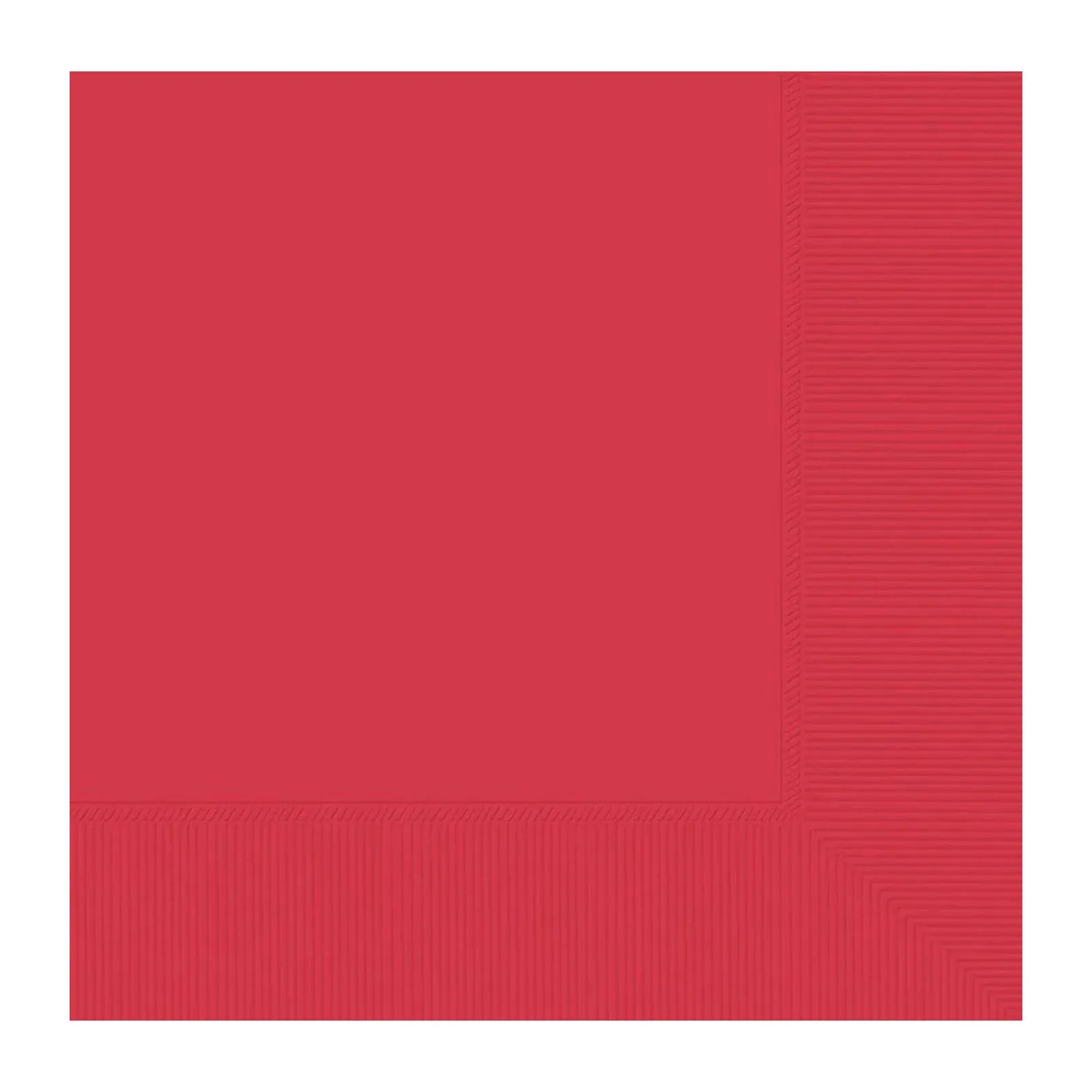 RED LUNCHEON NAPKINS / SERVIETTES (PACK OF 20)