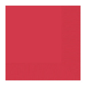 RED LUNCHEON NAPKINS / SERVIETTES (PACK OF 20)