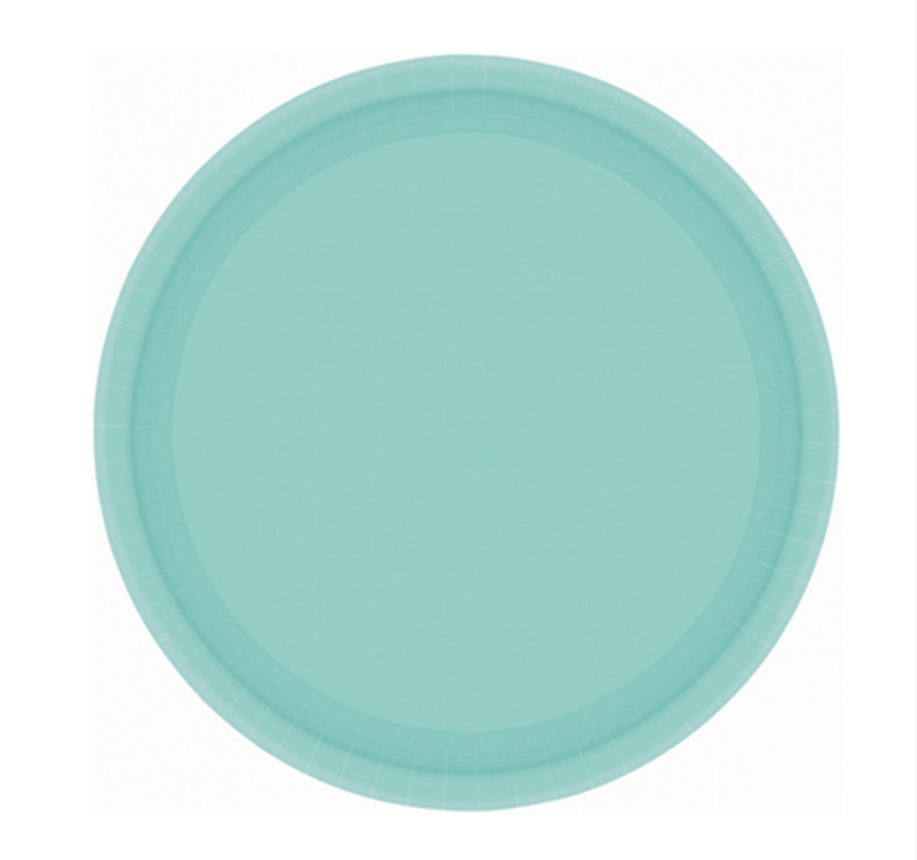 ROBINS EGG BLUE SMALL ROUND PAPER PLATES (PACK OF 20)
