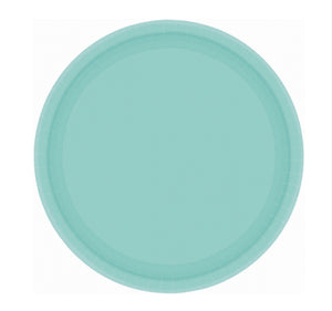 ROBINS EGG BLUE SMALL ROUND PAPER PLATES (PACK OF 20)