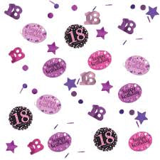 PINK SPARKLING CELEBRATION 18TH BIRTHDAY CONFETTI/TABLE SCATTERS