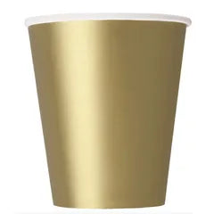 GOLD PAPER CUPS 266ML (PACK OF 20)