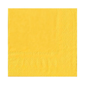 YELLOW LUNCHEON NAPKINS / SERVIETTES (PACK OF 20)