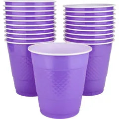 PURPLE 355ML REUSABLE CUPS (PACK OF 20)