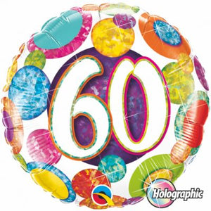 60th Birthday Bright & Bold 45cm Foil Balloon