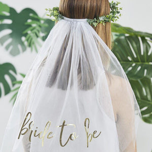 BOTANICAL BRIDE TO BE HEN PARTY VEIL