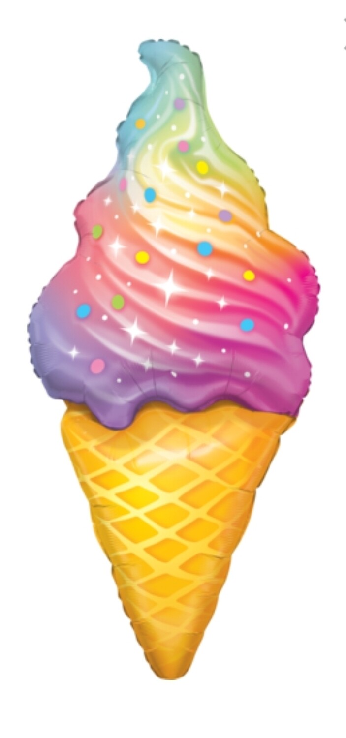 Rainbow Swirl Ice Cream Supershape