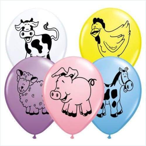 Farmyard Printed Balloons (5 pack)