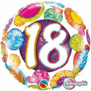 18th Birthday Bright & Bold 45cm Foil Balloon