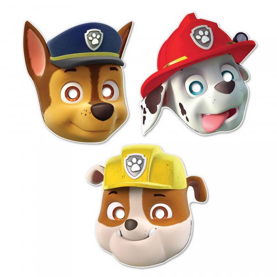 PAW PATROL PARTY MASKS (PACK OF 8)