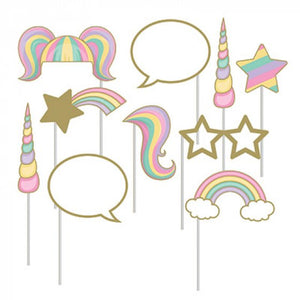 UNICORN SPARKLE PHOTO BOOTH PROPS (PACK OF 10)