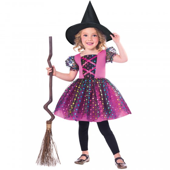 Costume Rainbow Witch Girls 3-4 Years