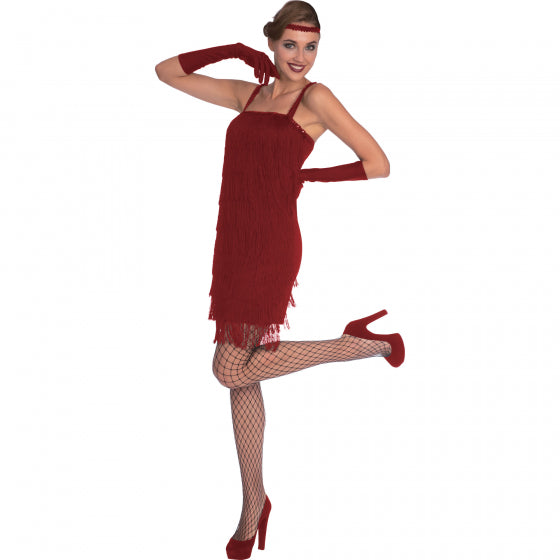 COSTUME RED FLAPPER WOMEN'S SIZE 14-16