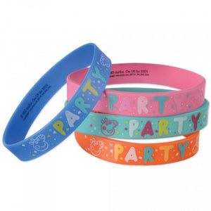 Peppa Pig Confetti Party Rubber Bracelets Favors
