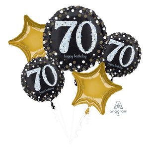 Sparkling Birthday 70th Foil Balloon Bouquet