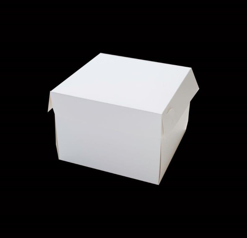WHITE 9” STANDARD CAKE BOX
