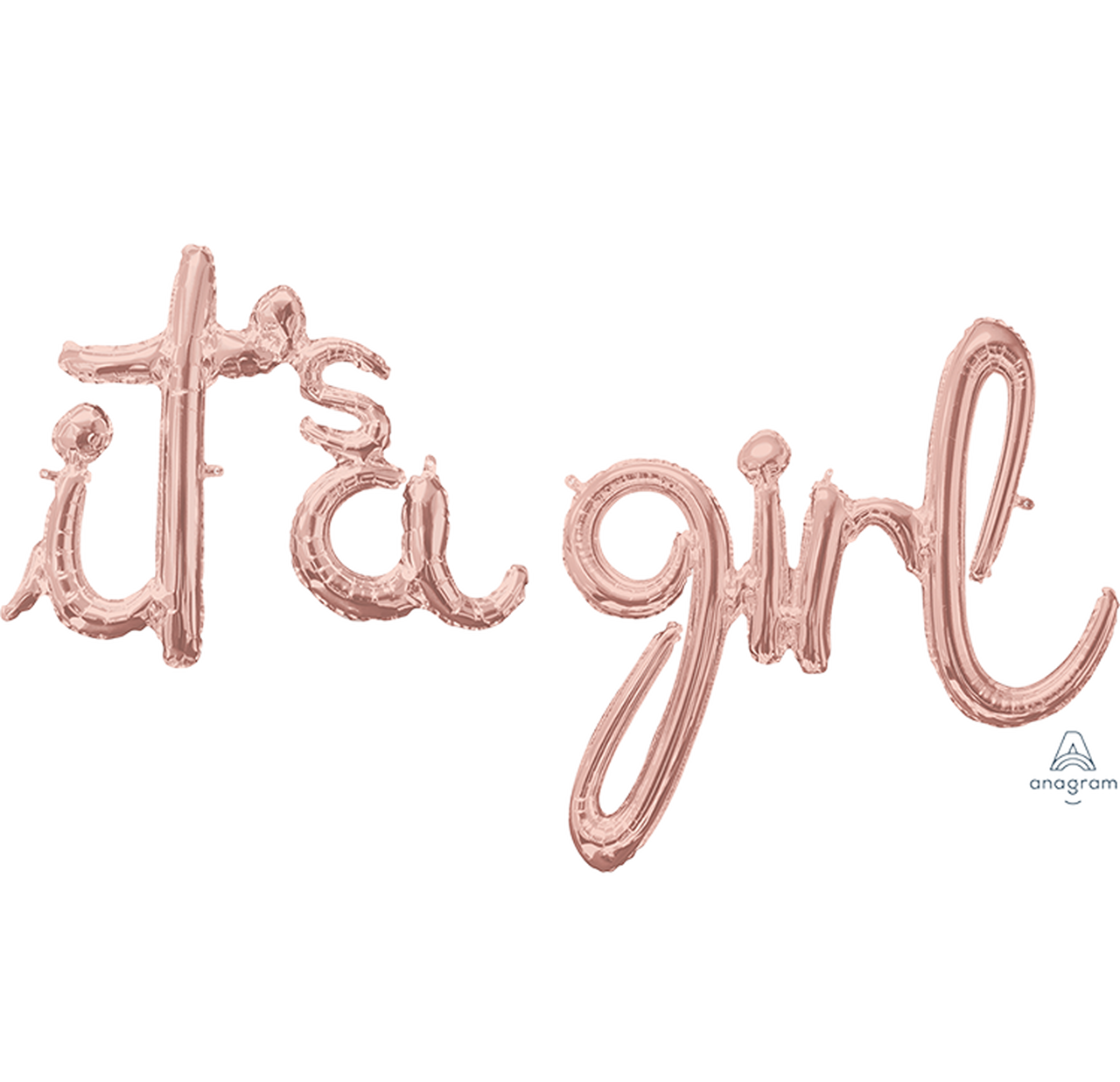 It's A girl Air-filled Decoration (Rose Gold)