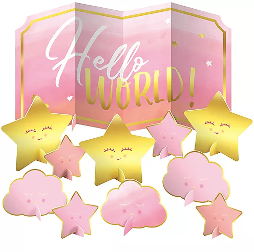 Hello World Table Decoration Kit (Pink)