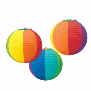 Rainbow Paper Lanterns (Pack of 3)