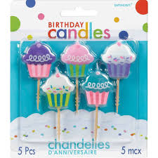 Cupcake Tooth-Pick Candles 5 Pack