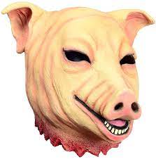 pig with blood mask