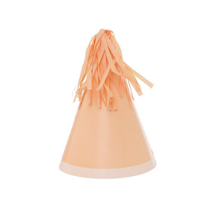 FS PARTY HAT WITH TASSEL TOPPER PEACH 10PK