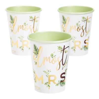 Botanical Hen Almost Mrs Paper Cups