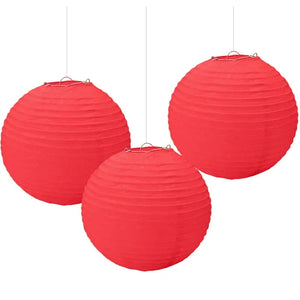 PAPER LANTERNS RED (PACK OF 3)