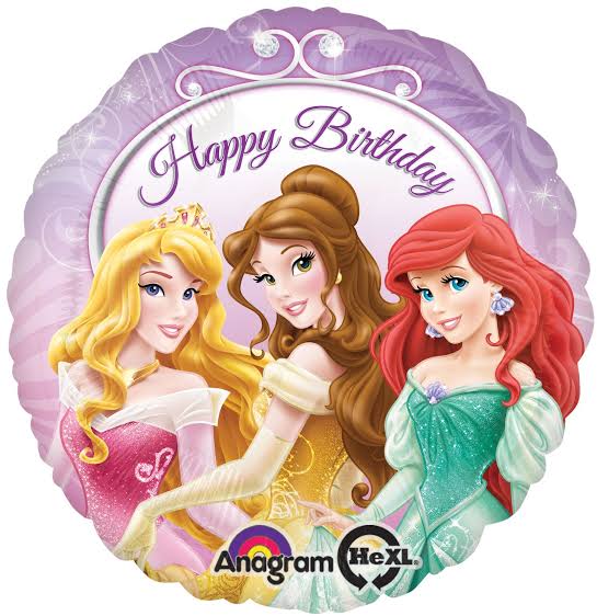 Princess happy birthday foil
