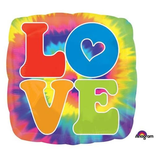 “Love” tie dye standard foil