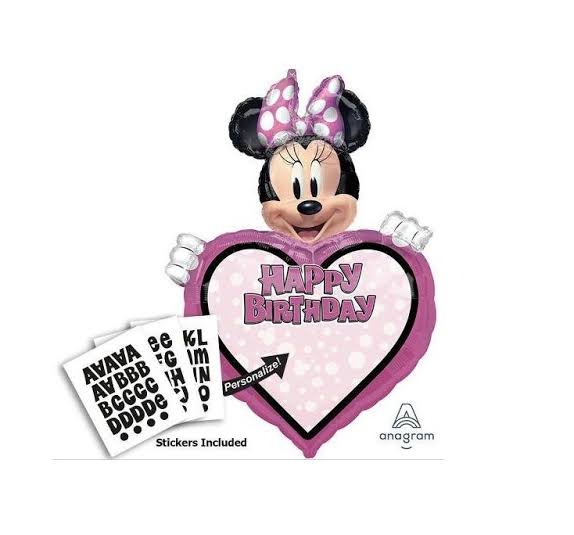 Minnie Mouse Happy birthday personalised alloon