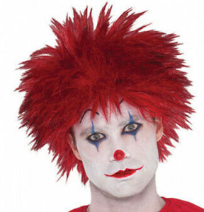 Evil clown wig - red