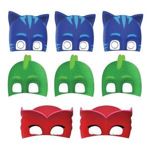 Pack of 8 PJ Masks Party Masks
