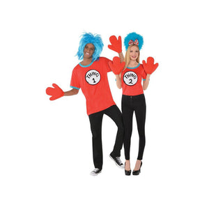 Adult Thing 1 and Thing 2 Costume Kit
