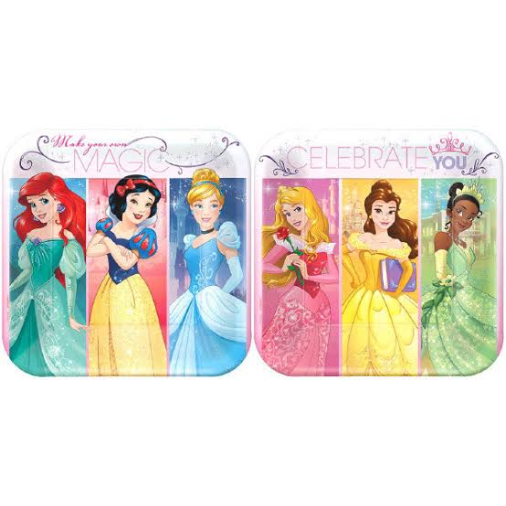 Disney princess square plates