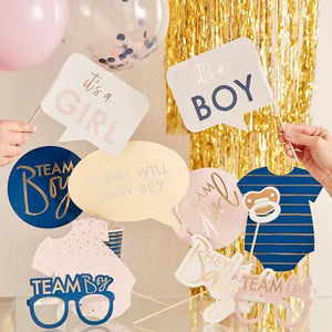 GENDER REVEAL PHOTO BOOTH PROPS