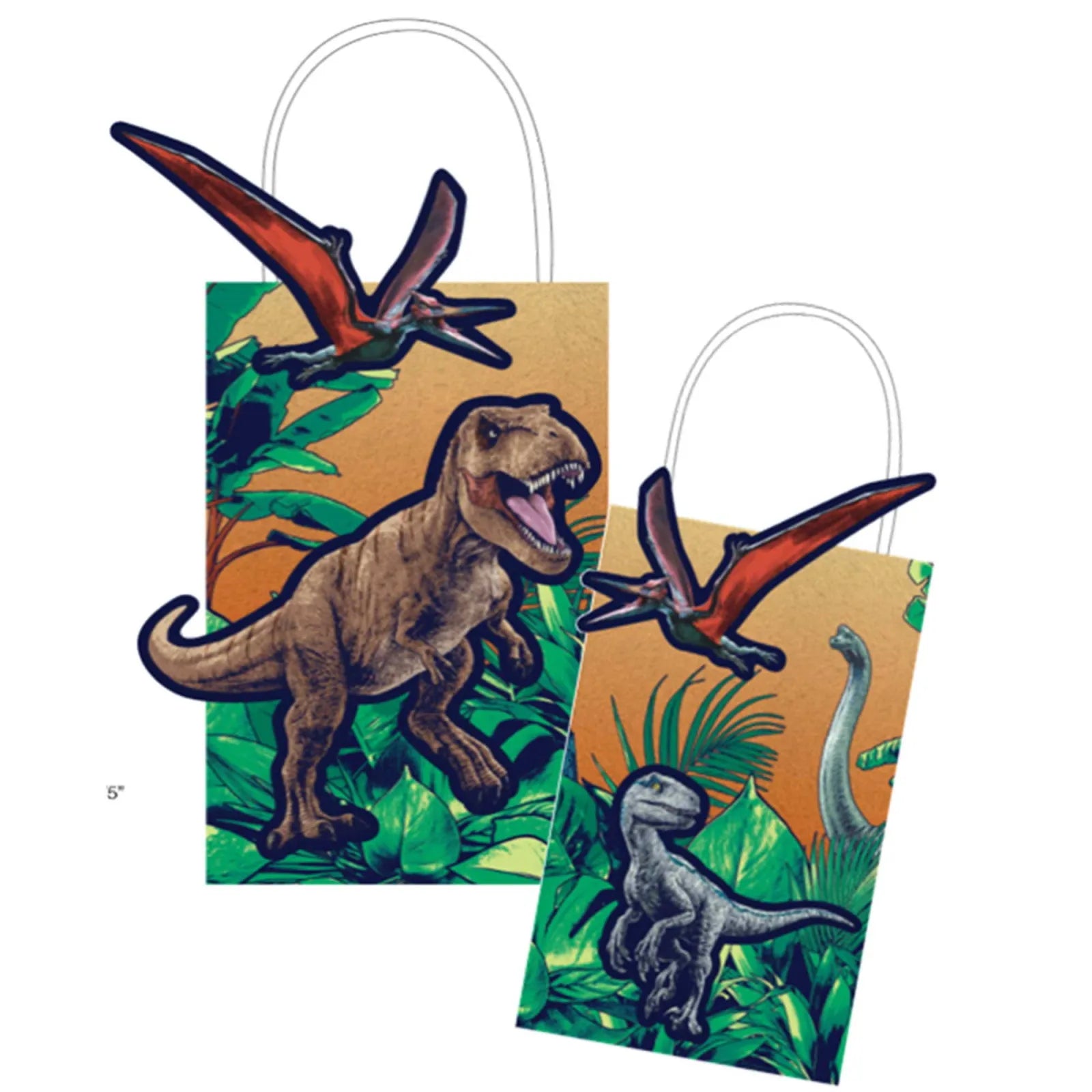 JURASSIC INTO THE WILD CREATE YOUR OWN PAPER GIFT BAGS (PACK OF 8)