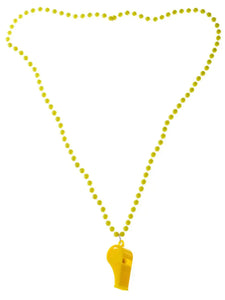YELLOW WHISTLE ON CHAIN
