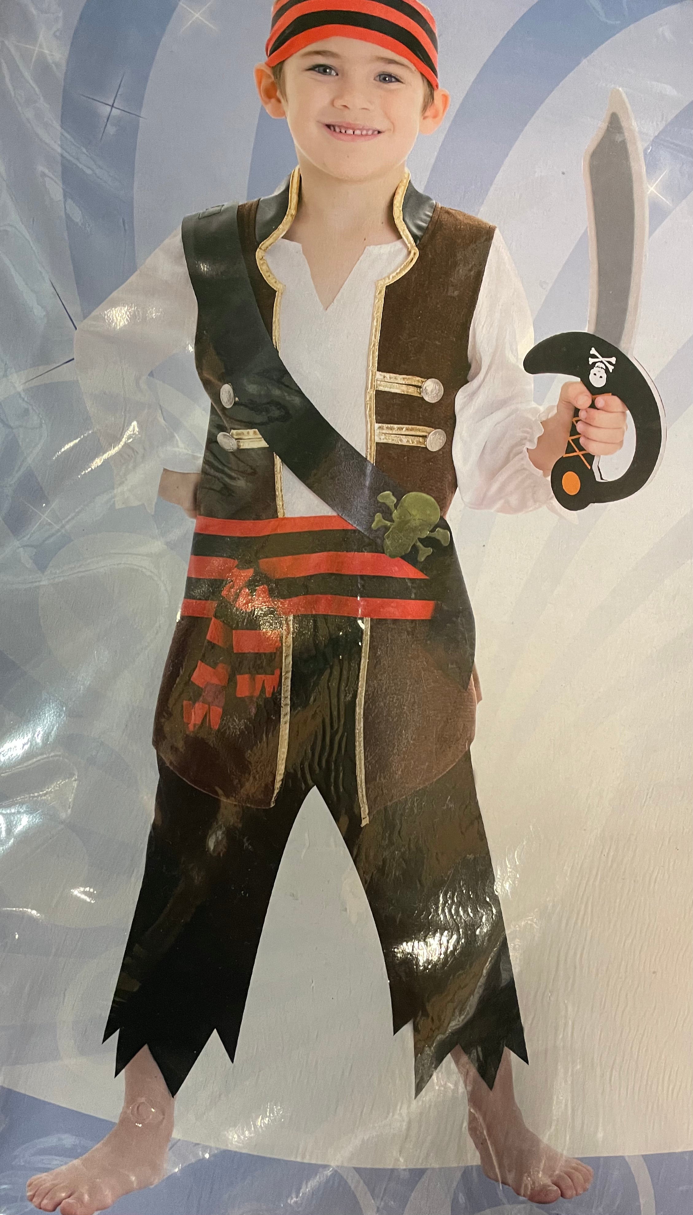 Deluxe pirate costume boy 3-5yr