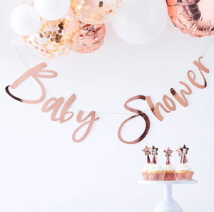 ROSE GOLD BABY SHOWER BUNTING