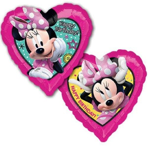 Minnie Mouse happy birthday heart foil