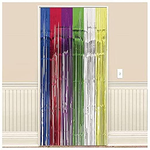 Multi Coloured Metallic door Curtain